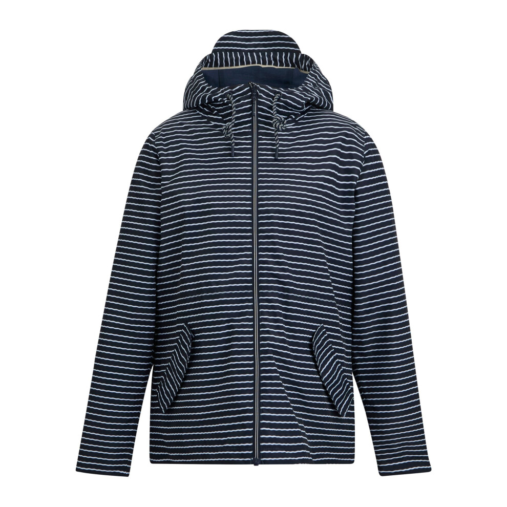 Regatta (16 Uk, Navy/White) Womens/Ladies Bayletta Contrast Striped Waterproof Jacket