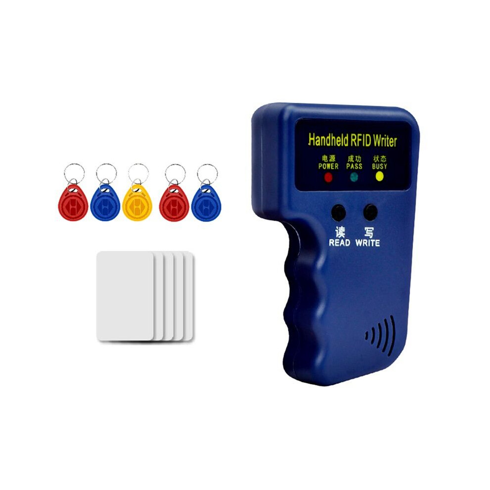 Photos - Card Reader / USB Hub Handheld 125KHz RFID Card Reader Writer+5 Keyfob+5 Card Copier Writer Duplicator Programmer ID Card Copy EM4305 T5577