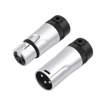 XLR Microphone Solder Adapter Gold Plated 3Pin XLR Male Solder Connector Adjustable 90Right Angle XLR Audio Plug Female