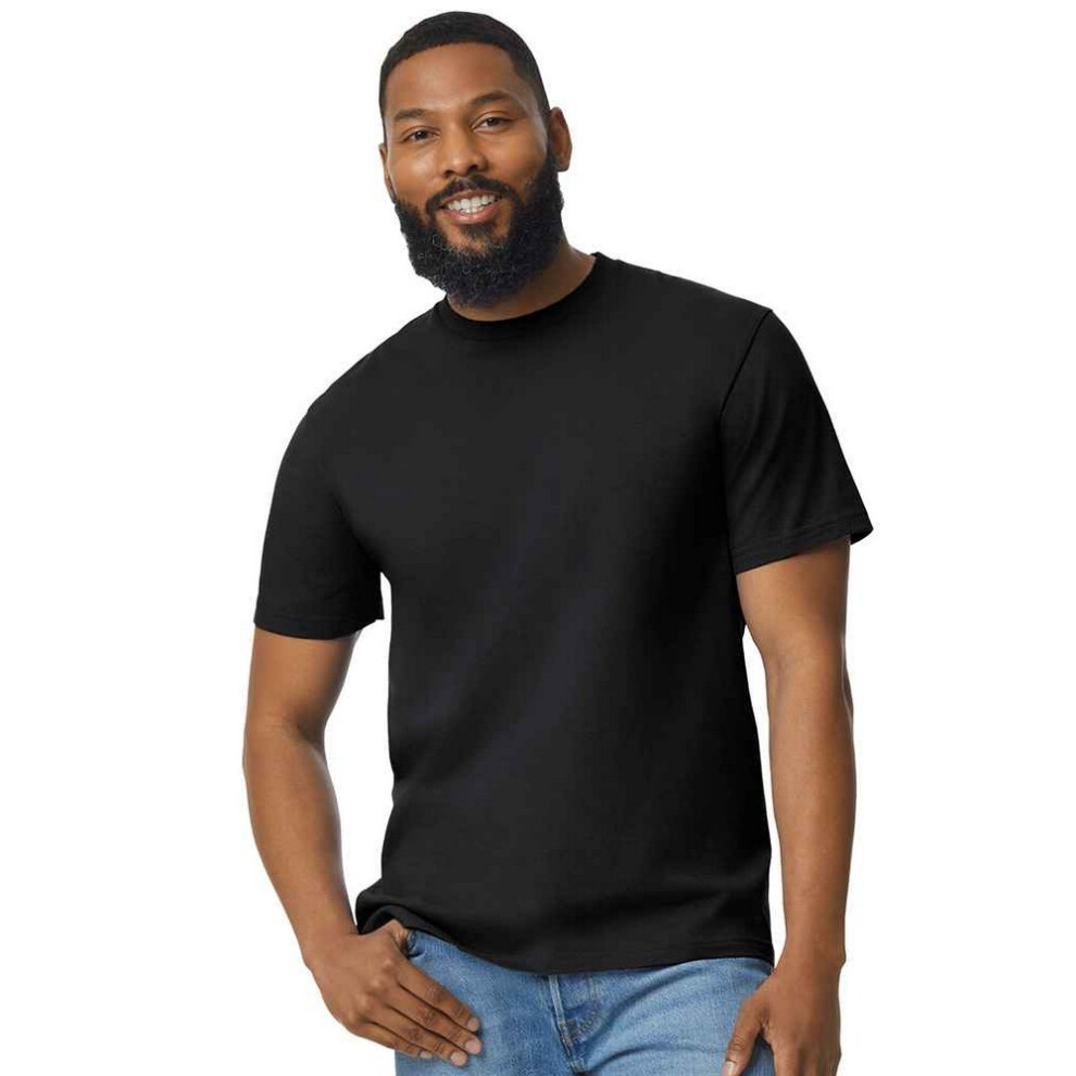 Gildan (M, Black) Mens Cotton Lightweight T-Shirt