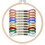 10 Novelos de Linha de Bordar com 1 Bastidor de Bordado de 20 cm (8 Polegadas), Moldura Circular Imitando Madeira para Bordados DIY 1