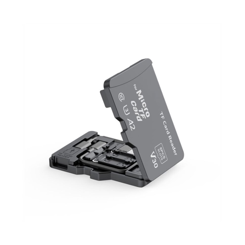 Photos - Card Reader / USB Hub TF Memory Card Reader with 8 Slots TF-Styled Memory Card Storage Case Supports USB Type-C and USB Compatible