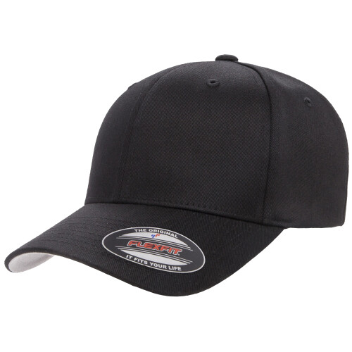 (XXL, Black) Flexfit Unisex Wooly Combed Cap