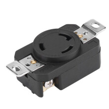 NEMA L6-30R 30 Amp 250 Volt Locking Female Wall Outlet Receptacle for Industrial Use US 3 Wire Grounding Flush