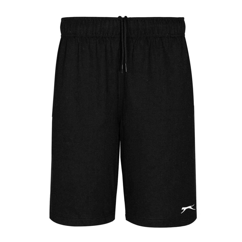 Slazenger (3Xl, Black) Mens Cotton Blend Casual Jersey Shorts
