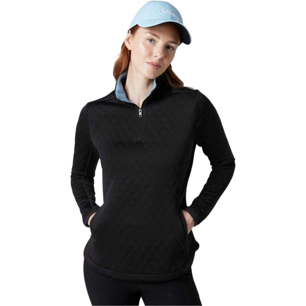 Callaway (10 Uk, Caviar) Womens/Ladies Funnel Neck Raglan Golf Sweatshirt