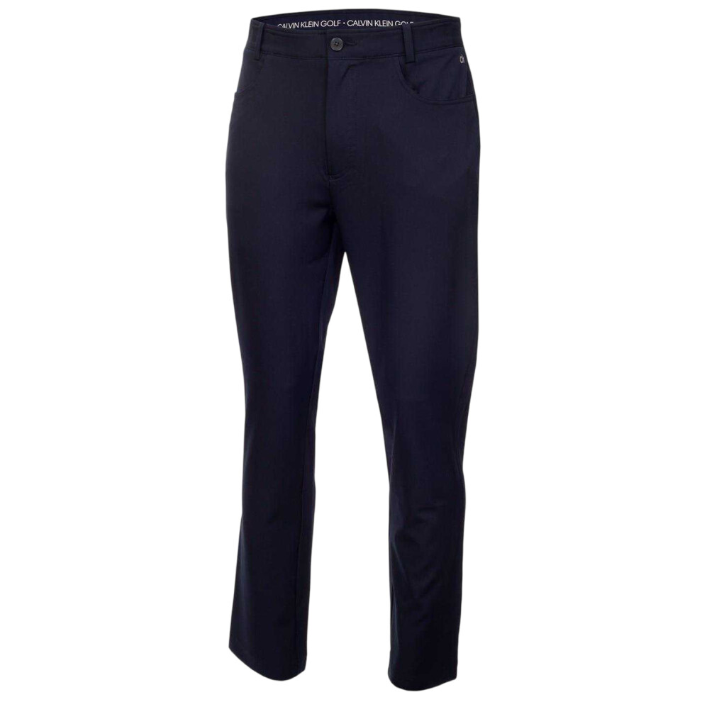 Calvin Klein (32R, Navy) Mens Clinton Trousers