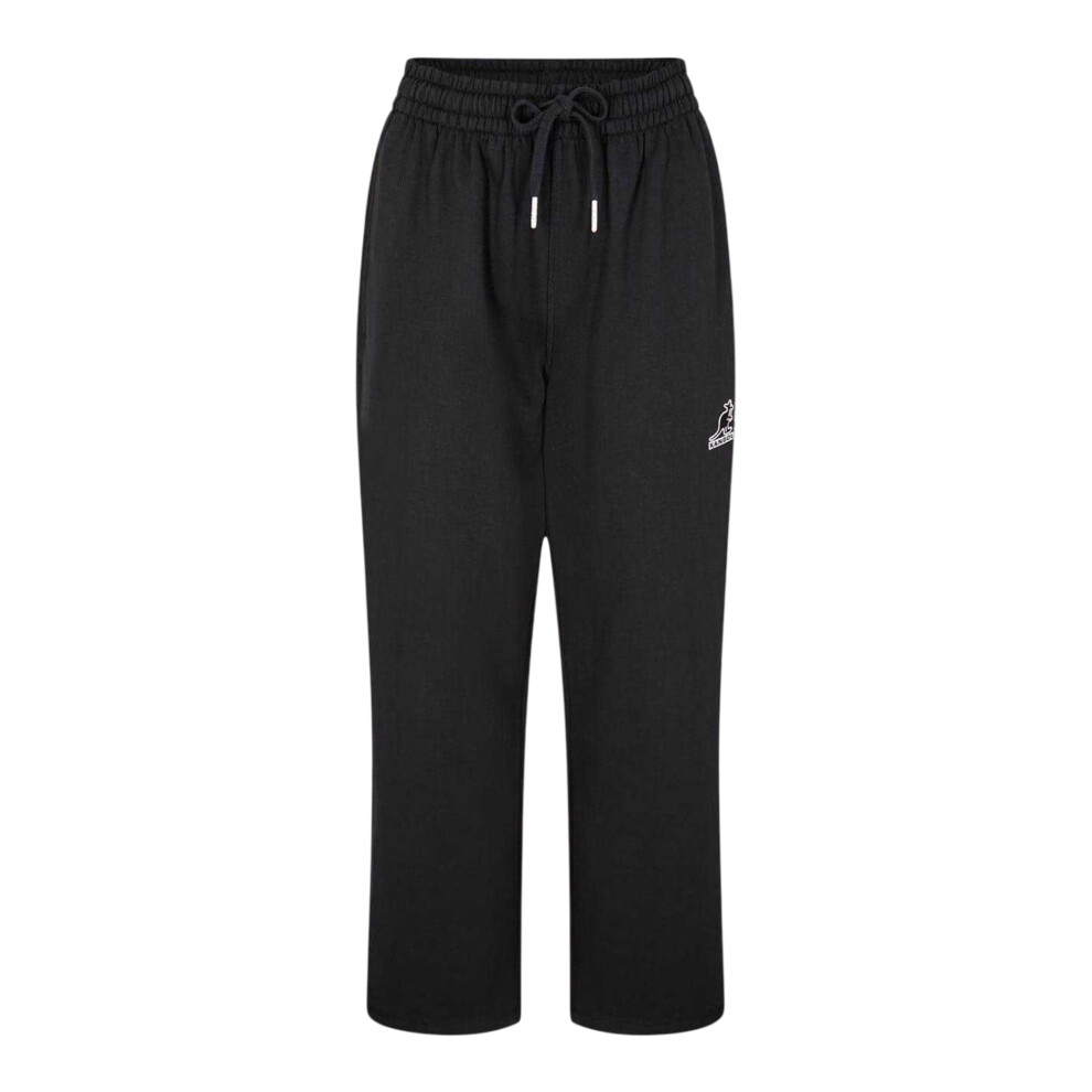Kangol (10 Uk, Black) Womens/Ladies Cotton Blend Wide Leg Joggers