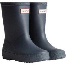 (12 UK Child, Navy) Hunter Childrens/Kids Flatform Wellington Boots