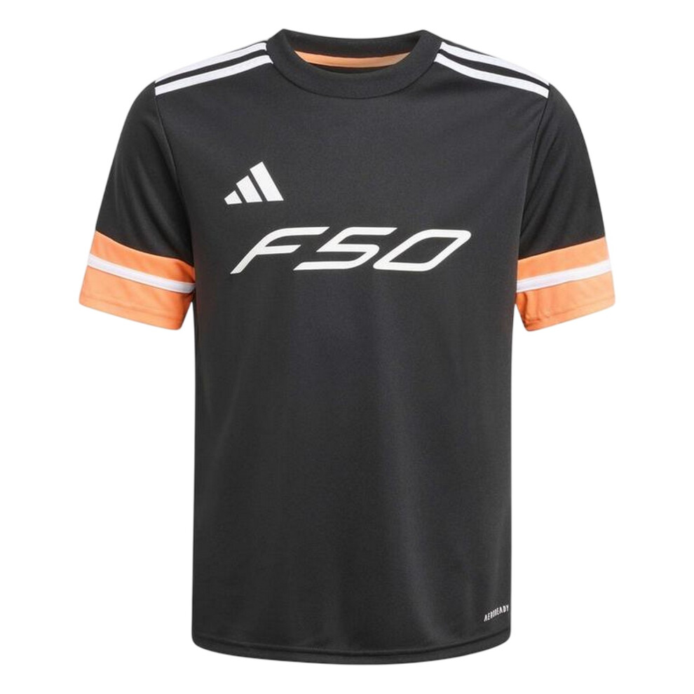 Adidas (11-12 Years, Black/Orange) Childrens/Kids F50 Training Jersey