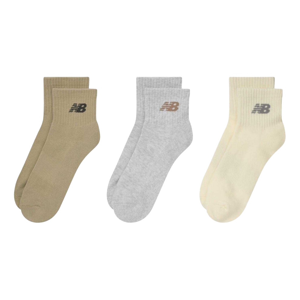 New Balance (4.5 Uk-6.5 Uk, Neutral) Unisex Adult Cotton Blend Ankle Socks (Pack Of 3)