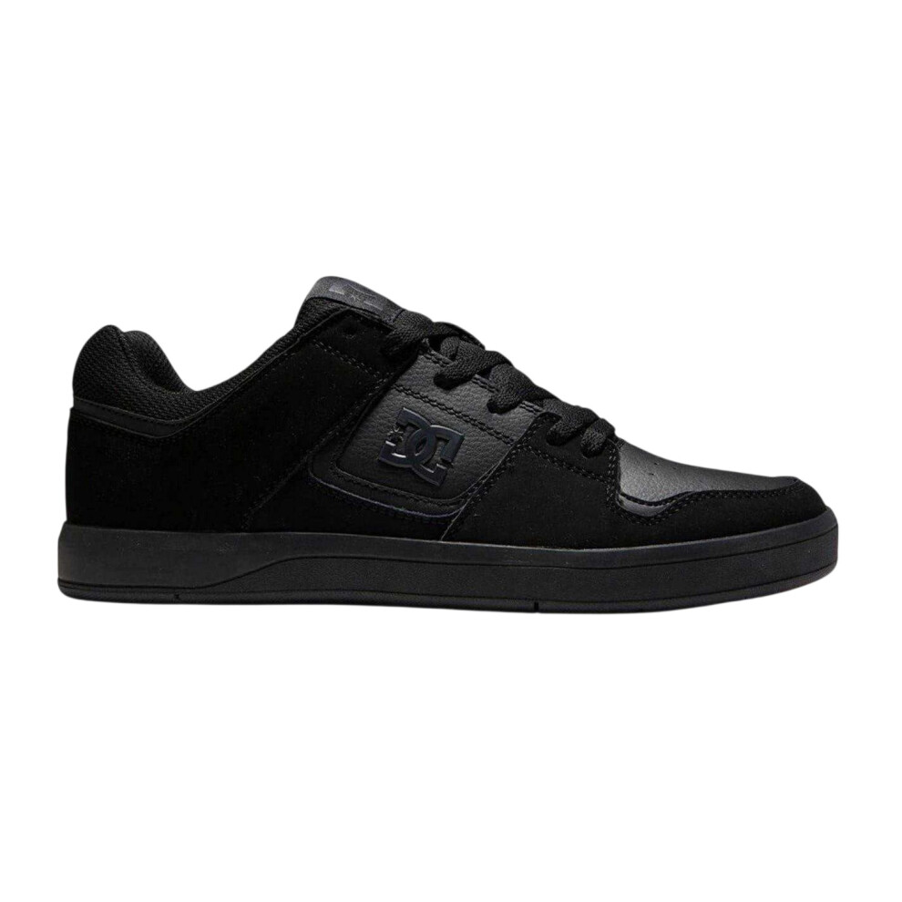 Dc (12 Uk, Triple Black) Mens Cure Basket Homme Flat Skate Shoes