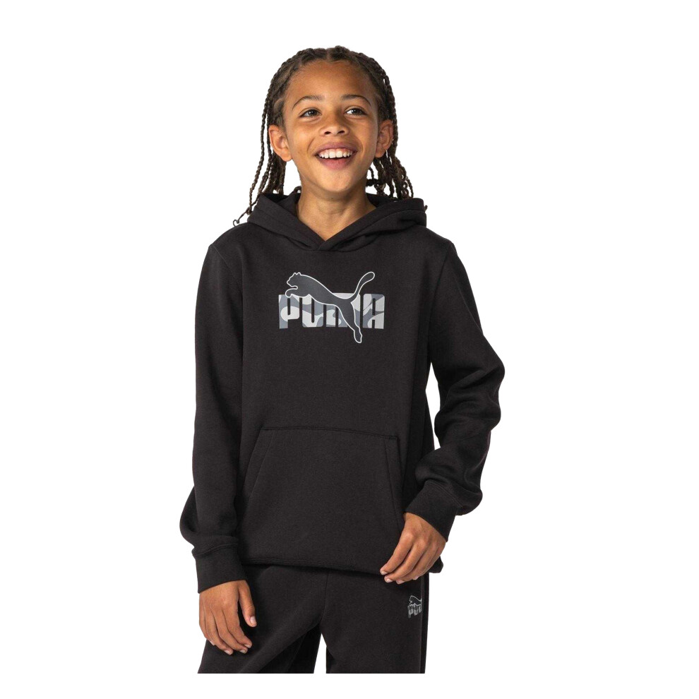 Puma (13 Years, Black) Boys Brushed Fleece Hoodie