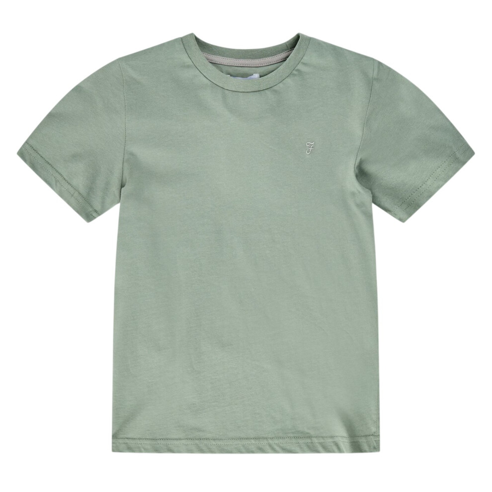Farah (10-11 Years, Green) Unisex Adult Denny Embroidered Logo Jersey T-Shirt