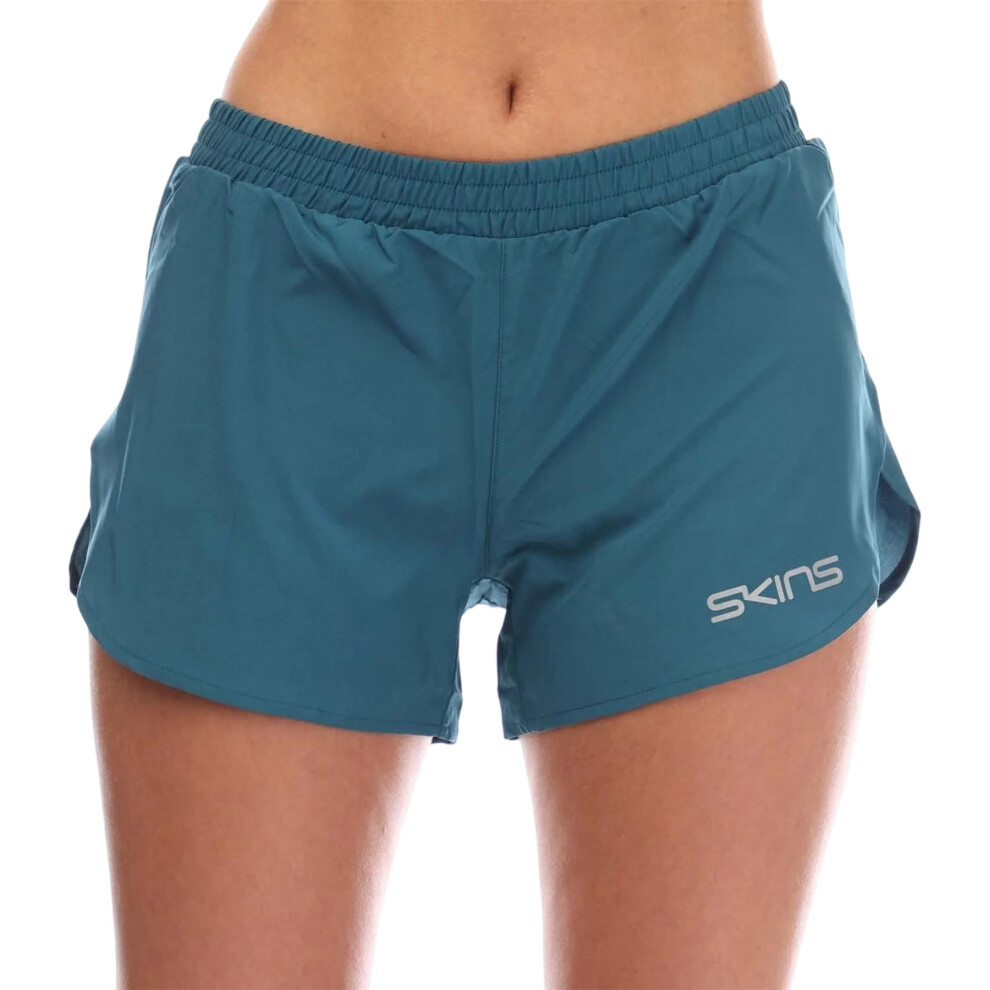 Skins (Xs, Teal) Womens/Ladies Series-3 Superpose Running Shorts