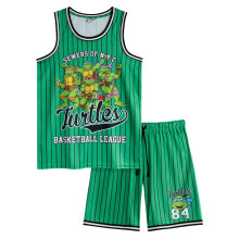 (L, Green) Teenage Mutant Ninja Turtles Mens Sewers Of N.Y.C Basketball Kit