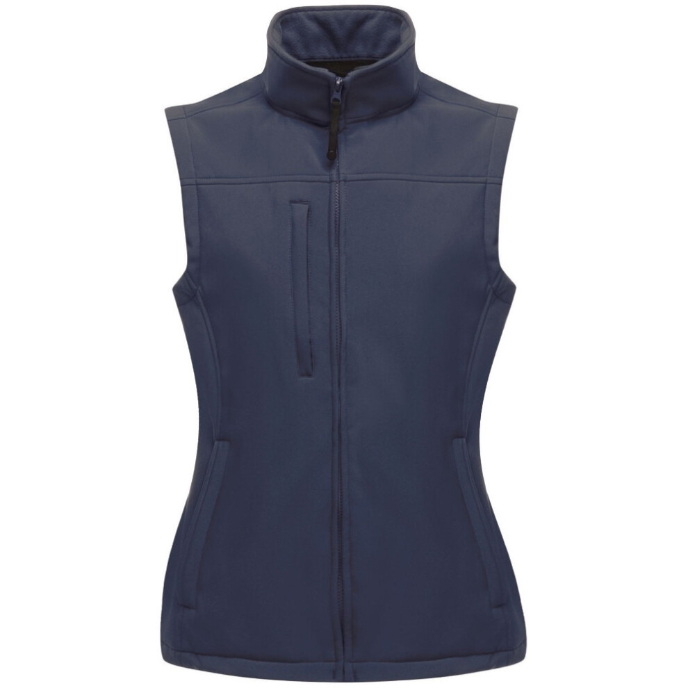 Regatta (16, Navy/Navy) Womens/Ladies Flux Softshell Bodywarmer / Sleeveless Jacket (Water Repellent & Wind Resistant)