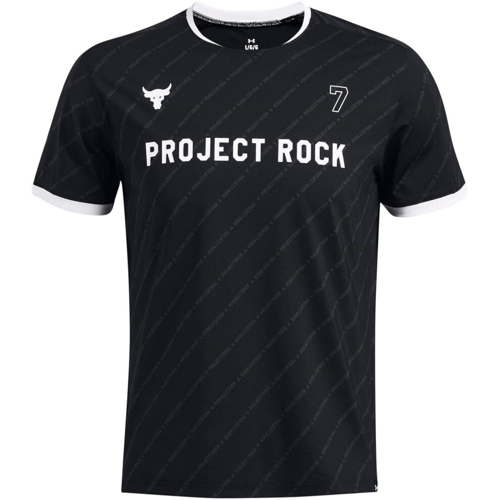 Under Armour (M, Black) Mens Project Rock Rugby T-Shirt