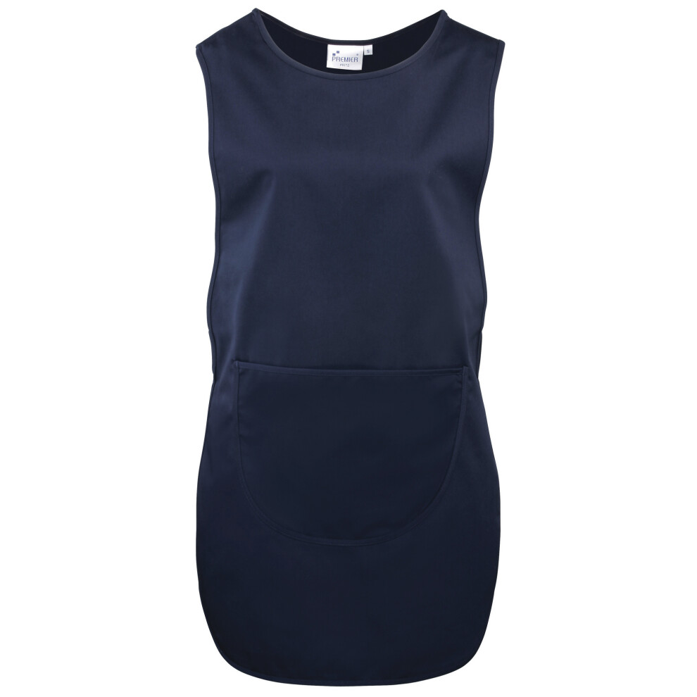 (S, Navy) Premier Ladies/Womens Long Length Pocket Tabard / Workwear 5055805362681