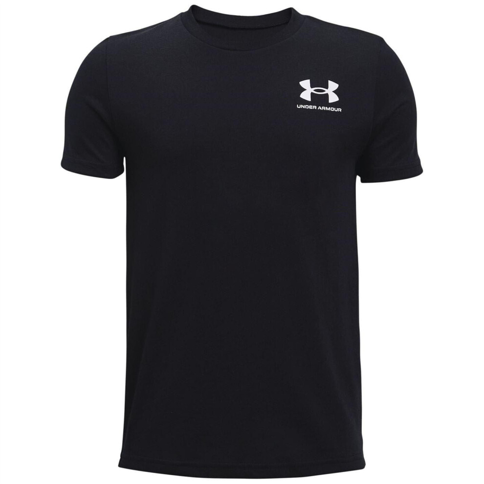 Under Armour (9-10 Years, Black Heather) Boys Logo Short-Sleeved T-Shirt