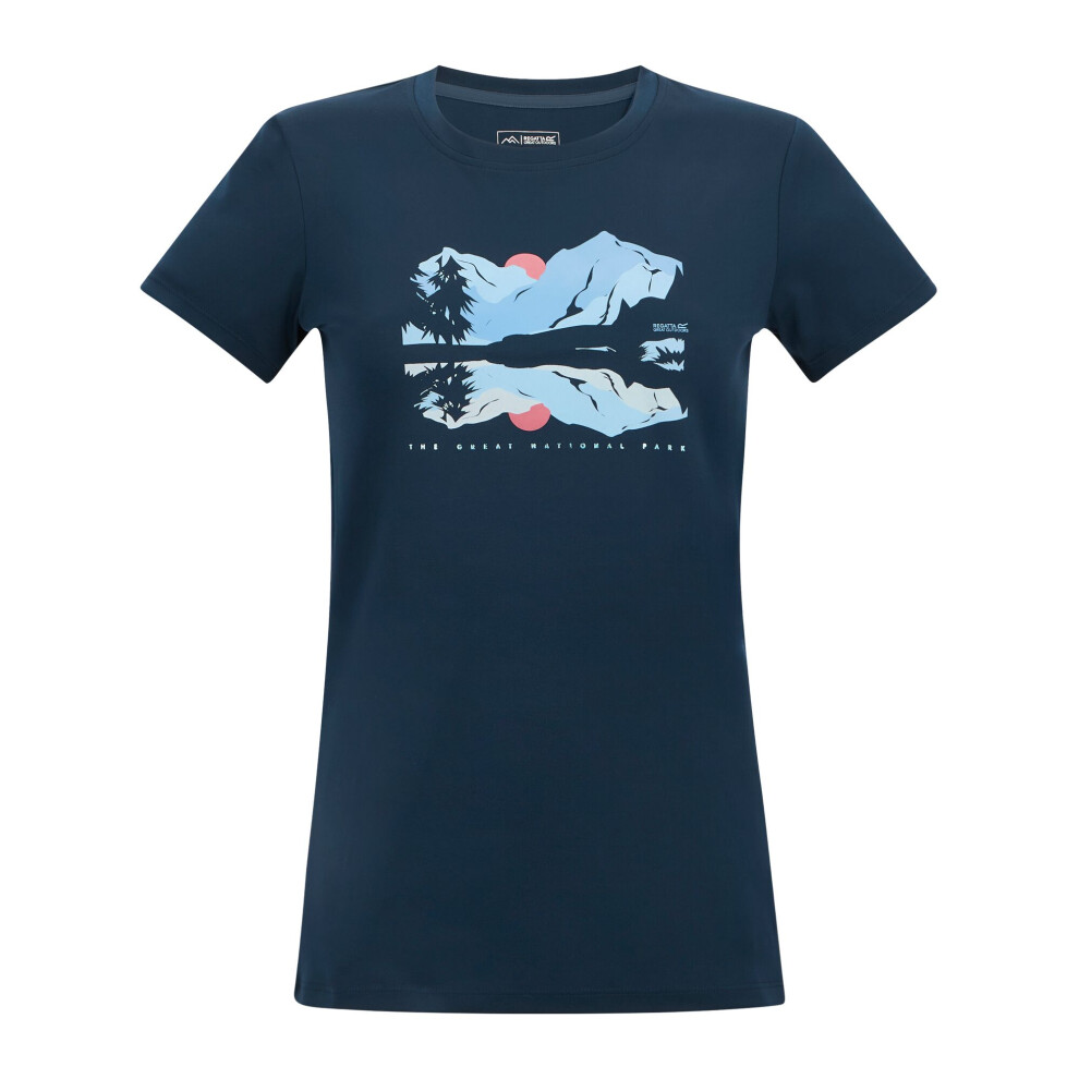 Regatta (18 Uk, Navy Blue) Womens/Ladies Mountain Scene T-Shirt