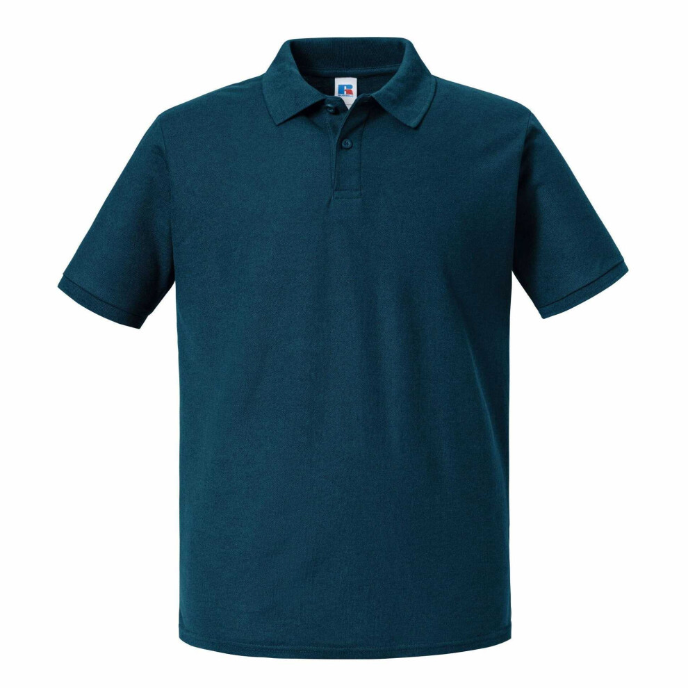 Russell (Xxl, Petrol Blue) Mens Authentic Eco Polo Shirt