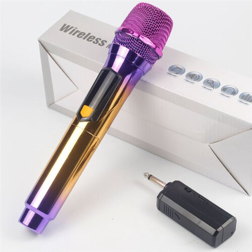 2.4G Dynamic Handheld Wireless Microphone Home Singing Stage Performance Audio Sound Card Karaoke Universal Microphone 2