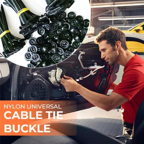 Nylon Universal Cable Tie Buckle Upgrade Multipurpose Plastic Cable Ties Tool Heavy Duty Self Locking 100PCS 2