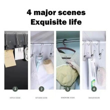 Long Tail Clip Long Tail Windproof Clothespins with Hooks 30pcs Stainless Steel Strong Grip Clip Space-Saving