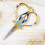 European Light Luxury Retro Painted Diamond Colored Bottle Small Scissors 6