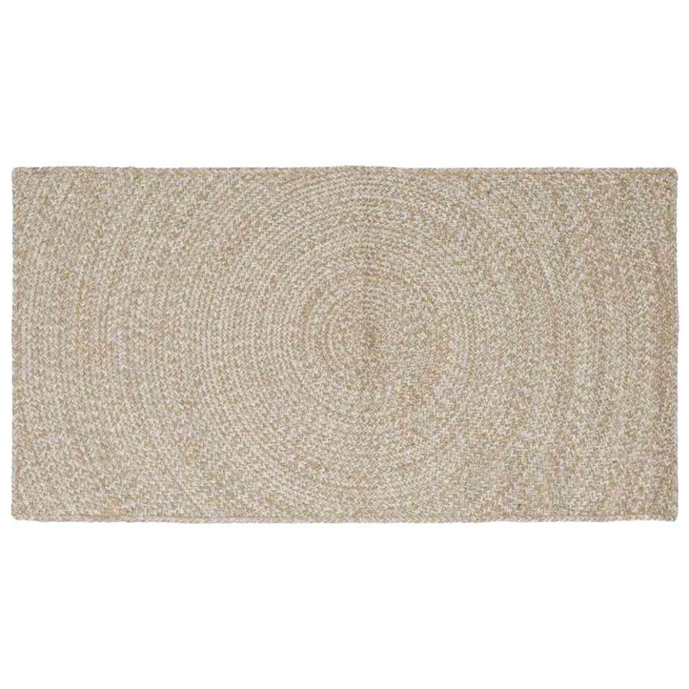 Vidaxl Area Rugs Natural And White 80 X 150 Cm Jute