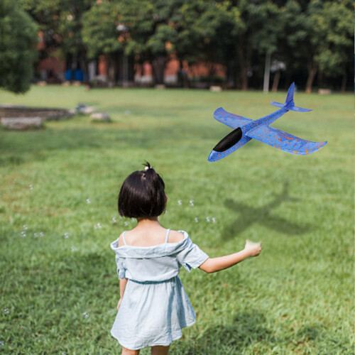 2X Funny EPPThrowing Glider Airplane Inertia Aircraft Toy Hand Launch Airplane Model 2