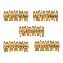Adaptateur or Ton Male RCA Plug Audio Connecteur Ressort en Metal 50Pcs