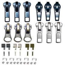 Zipper Repair Kit 5 Slider with Slider Metal Zipper Fixing Box Zipper Puller Clothing Zipper Puller with Lock