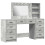 VidaXL vidaXL Dressing Table with Drawer 3 pcs Concrete Grey Engineered Wood 5