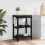 VidaXL vidaXL Kitchen Trolley MONZA Black 60 x 40 x 88.5 cm Solid Pine Wood 1