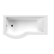 P Shaped Shower Bath LH 1600x900x740x565