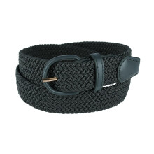 CTM Men's Elastic Braided Belt with Covered Buckle (Big & Tall Available)