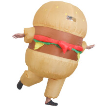 (Hamburger, 150-190 cm) Déguisement gonflable drôle de hamburger de fête, adultes