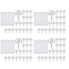 Support de Réparation de Stores Verticaux avec Tige Kit de Réparation de Stores Verticaux Pièces de Rechange pour Stores Blancs80Pcs