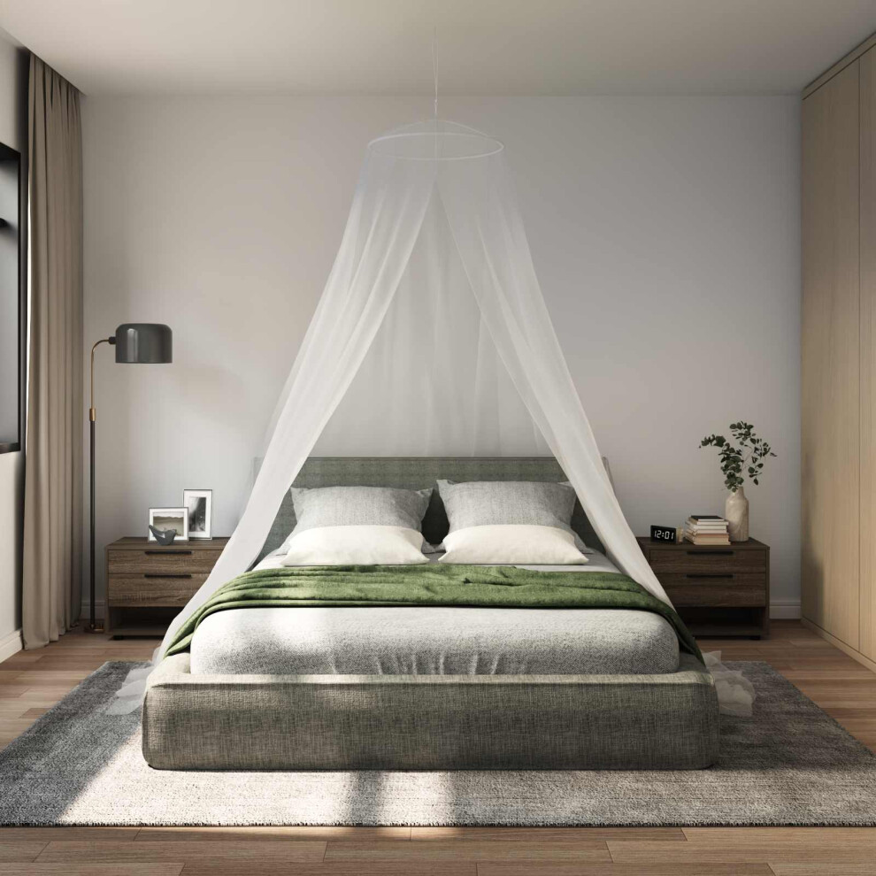 Vidaxl Mosquito Net For Bed 3 Pcs 156 Mesh White Ø56 X 220 Cm