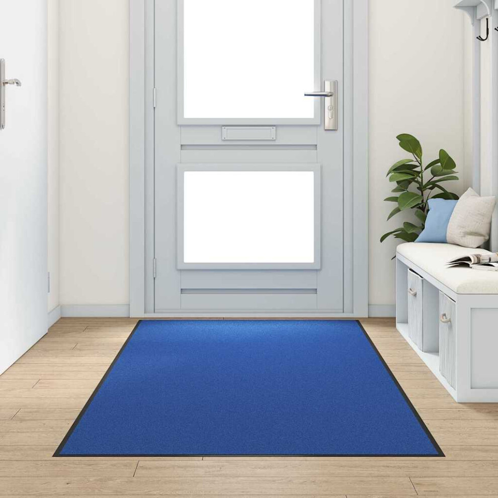 Vidaxl Doormat Blue And Black 120 X 300 Cm 100% Polyamide