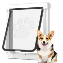 Strong Lockable Dog Door with Privacy Protection Flap Gate Pet Dog Door for Small Dogs Pet Safety Doors to Install S