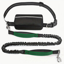 Multifunctional Sports Waist Bag Extended Hand Free Leash Adjustable for Dog Walking and Leash Pet Running