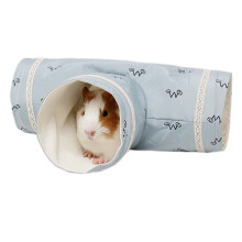 Chinchilla Meerschweinchen Tunnel Rohr Igel HolläNdische Ratten Hamster Bartagame Kleintier Haustier Bett Spielzeug Blau