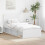 VidaXL vidaXL Bed Frame with Headboard White 90 x 190 cm Solid Pine Wood 1