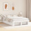 VidaXL vidaXL Bed Frame with Headboard White 150 x 200 cm Solid Pine Wood 1