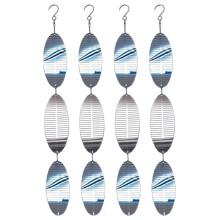 4set Metal Bird Scare Discs Shiny Wind Spinners with Bird Reflectors, Outdoor Home Garden Decoration Hanging