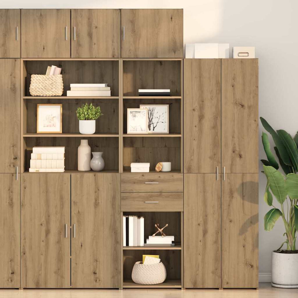 Vidaxl Highboard Artisan Oak 50 X 42.5 X 185 Cm Engineered Wood