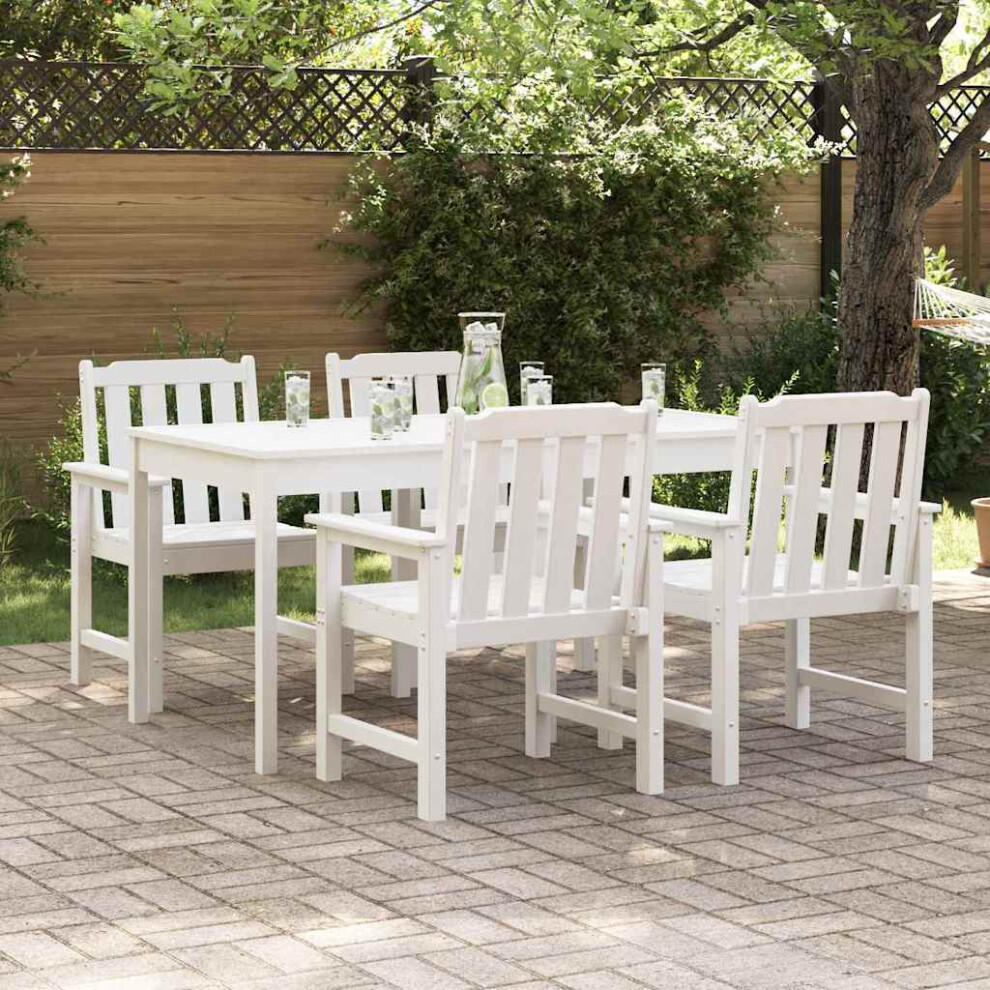 Vidaxl Garden Chair 4 Pcs White 65.5 X 59 X 88 Cm Polyethylene